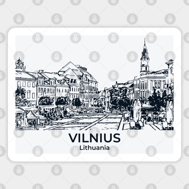 Vilnius - Lithuania Magnet by Lakeric